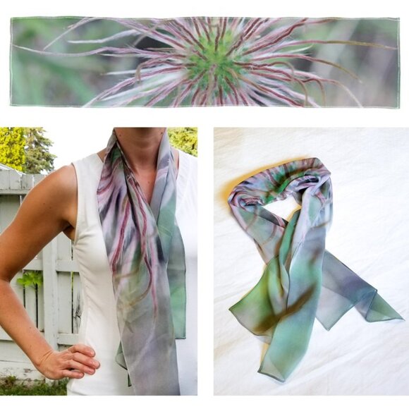 silk georgette scarf - Picture 1 of 1